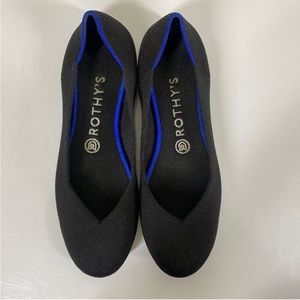 Rothy’s Women’s Round Toe Black Knit Ballet Flats Size 7.5